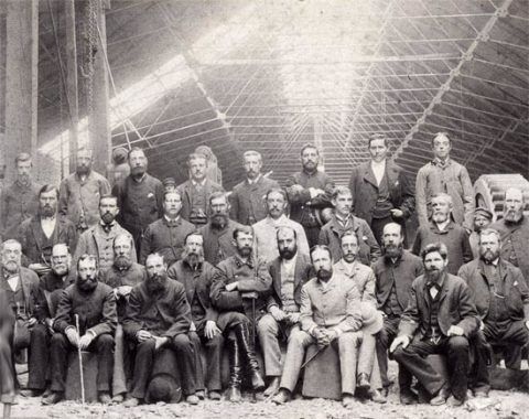 Welsh workers in the ironworks at Hughesovka