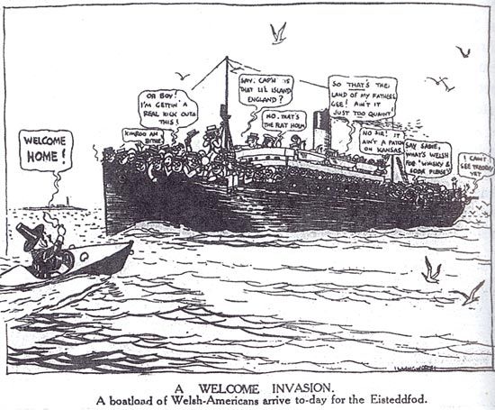 Cartoon from the Western Mail, 1928