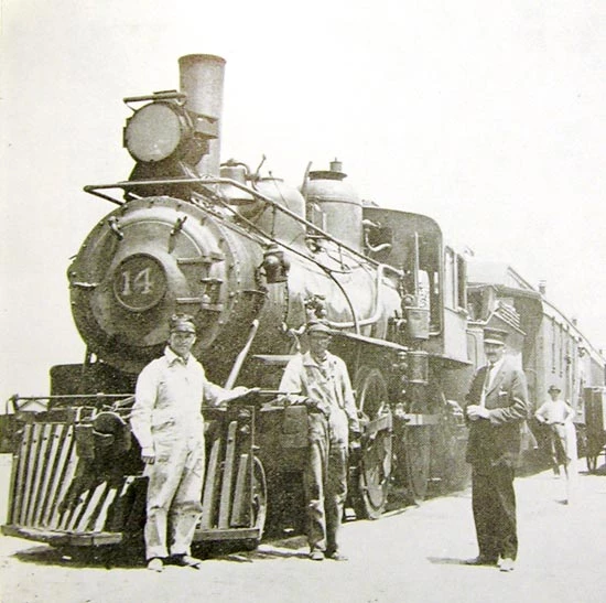 Morgan C. Jones, (on the right), nephew of Morgan Jones and working for the same company