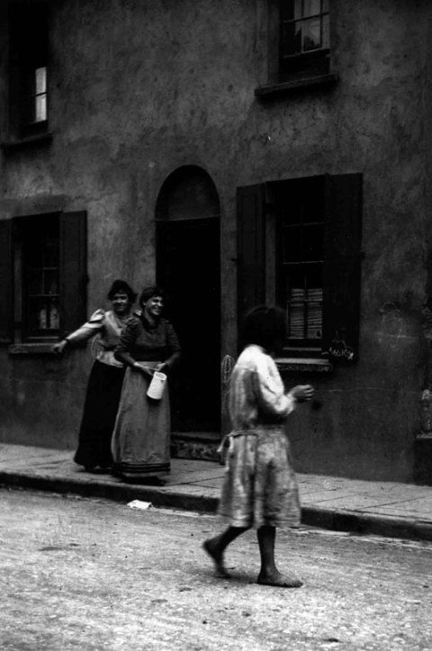 A photograph of women in Mary Ann Street, Cardiff in 1893