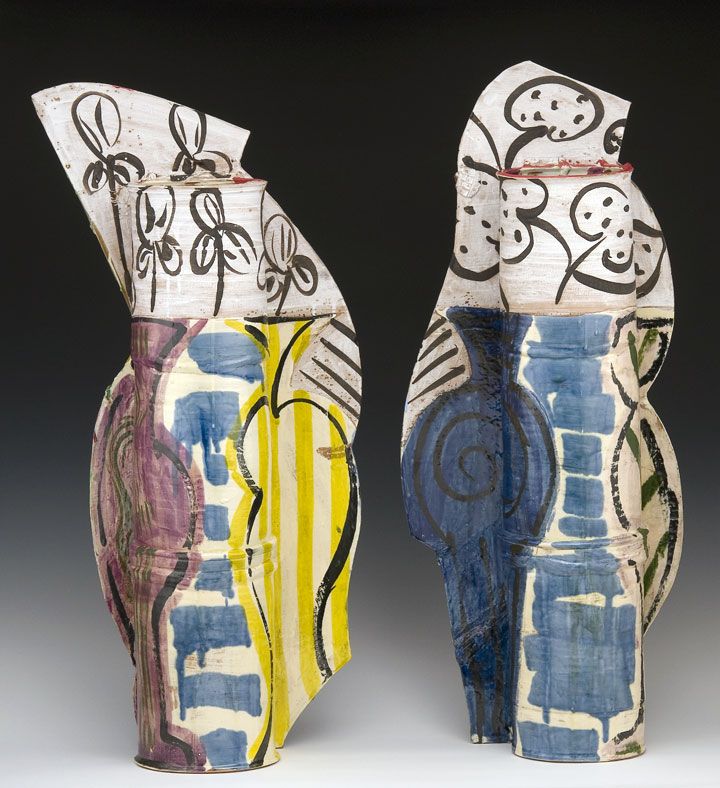 Betty Woodman, Diptych: the Balcony, painted earthenware, 2008