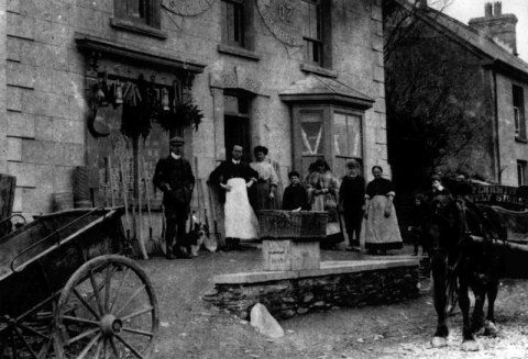 Penrhiw Supply Stores, Abercuch, Ceredigion, about 1910