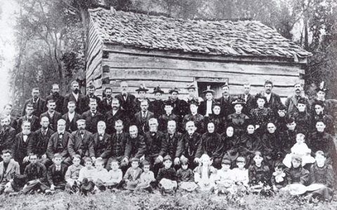 Old Saron Church, the first Welsh church in Minnesota, 1856