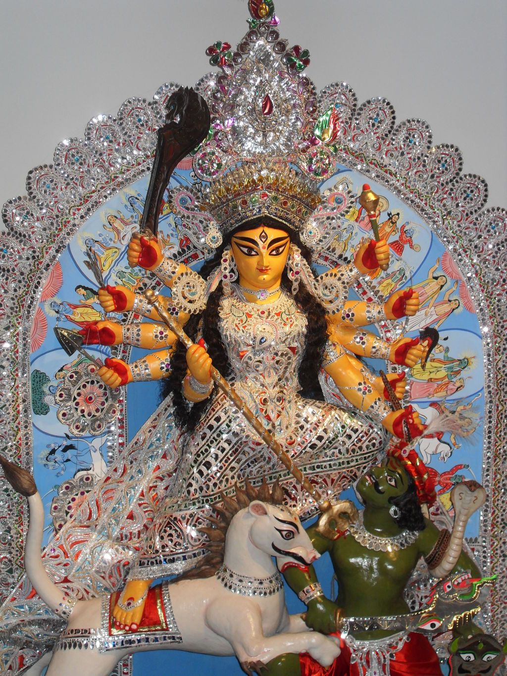 The Goddess Durga ready for the Puja