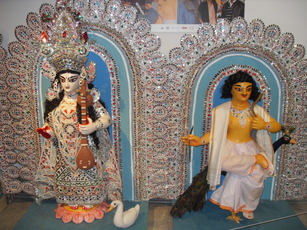 Sarasvati and Kartikeya