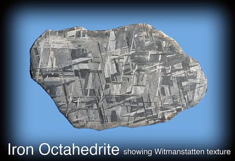 Iron Octahedrite, showing Widmanstatten texture