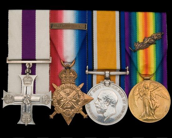 Medals awarded to Captain (later Major) Arthur Edwards. 