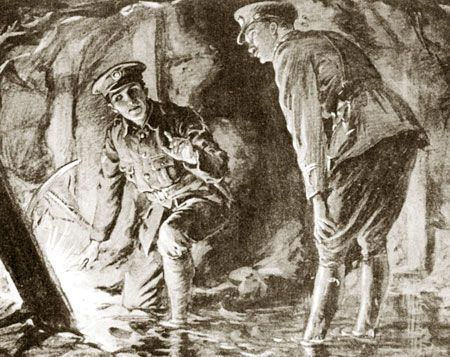 Artists' impressions of Edwards' mining exploits