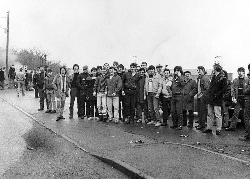 Picket line, Penallta Colliery