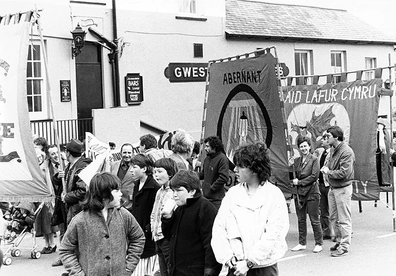 Demonstration in support of the miners, Blaenau Ffestiniog