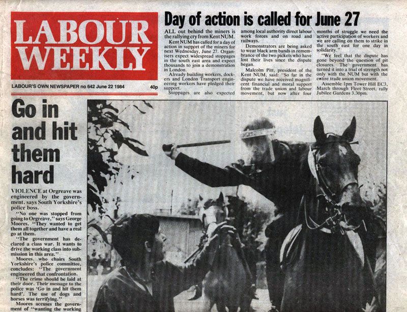 Front Page, Labour Weekly 1984