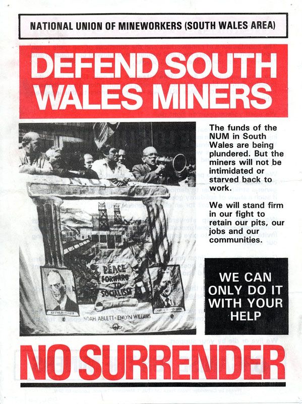 South Wales NUM strike poster