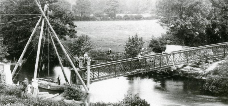 The new footbridge at Aber-cuch, 1908