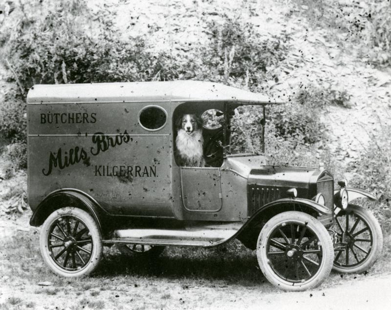 Butcher's delivery van, 1910